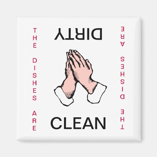 Praying Hands Saubere Geschirrspüler Magnet (Vorne)