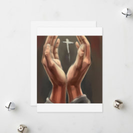 Praying Hands Stationery Card Feiertagskarte