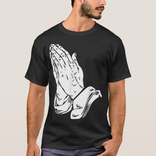 Praying Hands T Shirt - Coole Christliche religiös (Vorderseite)