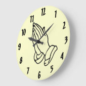 Praying Hands Wall Clock Große Wanduhr (Winkel)