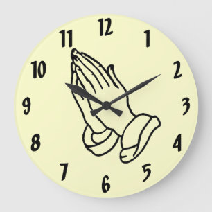 Praying Hands Wall Clock Große Wanduhr