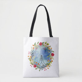 Praying Hands Watercolor Shopping Tasche