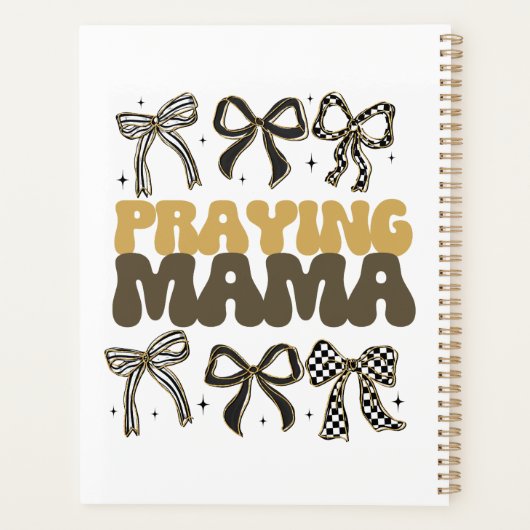 Praying Mama Croquette Bow Affirmation Floral Planer (Rückseite)