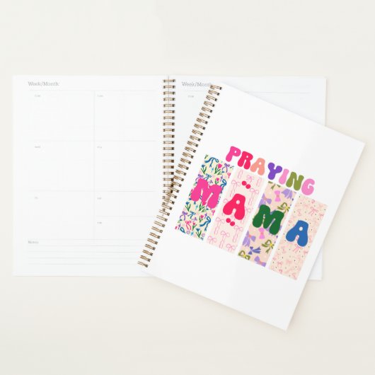 Praying Mama Croquette Bow Affirmation Floral Planer (Anzeige)