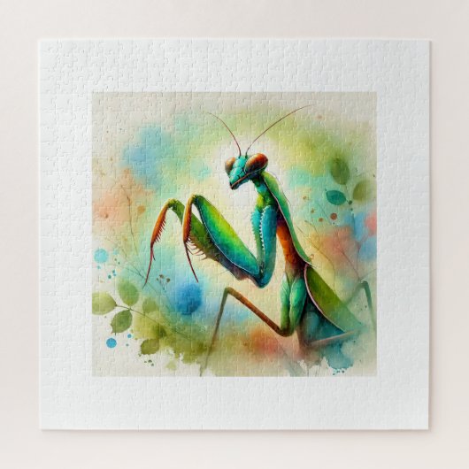 Praying Mantis 031024AREF144 - Watercolor Puzzle (Vertikal)