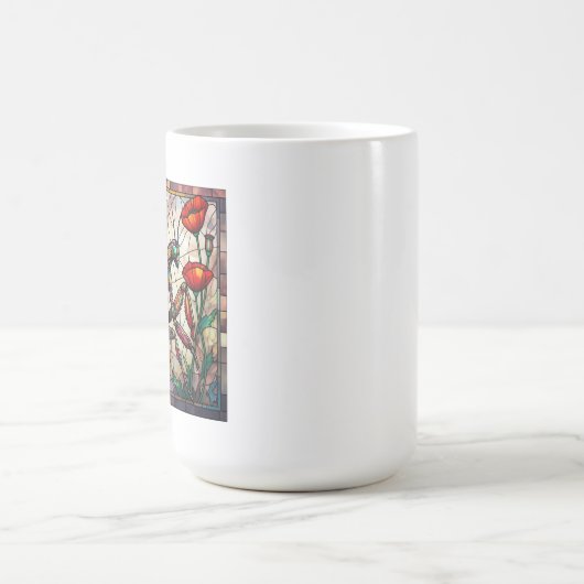 Praying mantis Buntglas-Blume Kaffeetasse (Mittel)