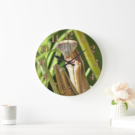 Praying Mantis Große Wanduhr (Zuhause)