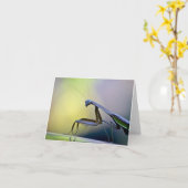 Praying Mantis Notecard Karte (Gelbe Blume)