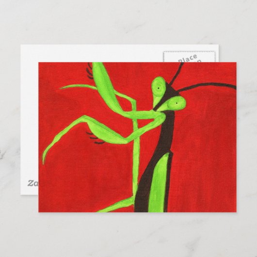 Praying Mantis Postkarte (Vorne/Hinten)