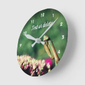 Praying Mantis Up Close Personalized Runde Wanduhr (Winkel)