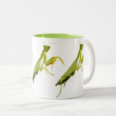 Praying Mantis Zweifarbige Tasse (VorderseiteRechts)