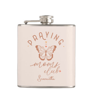 Praying Moms Club: Butterfly Boho Vintage Design Flachmann