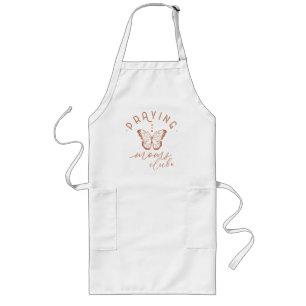 Praying Moms Club: Butterfly Boho Vintage Design Lange Schürze