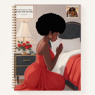 Praying Mother Softcover Spiral Notebook Notizblock