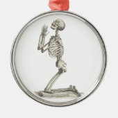 Praying Skeleton Silbernes Ornament (Vorne)