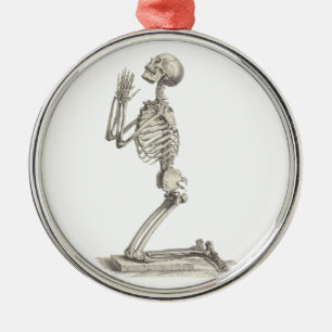 Praying Skeleton Silbernes Ornament