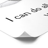 Praying Tuxedo Kitten Philippians 4:13 Poster (Ecke)