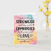 Praying You'll Grow Stronger Each Day and be Comfo Karte (Gelbe Blume)