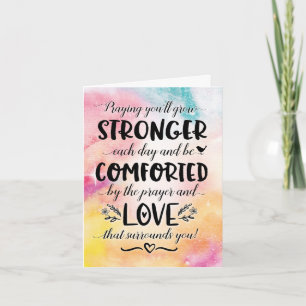 Praying You'll Grow Stronger Each Day and be Comfo Karte