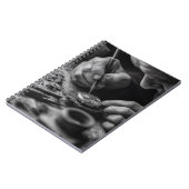 Präzise Hände Schwarz-weißer Watchmaker-Notebook Notizblock (Linke Seite)