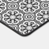 Präzise Schwarz-Weiß-Abstrakt Schreibtischunterlage (Ecke)