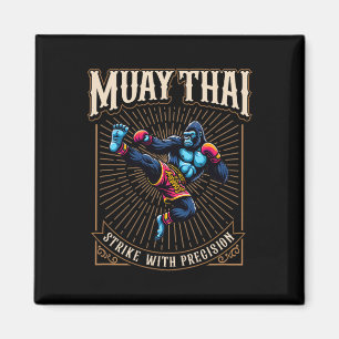 Präzise zuschlagen - Cooler Muay Thai Gorilla Kick Magnet