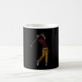Präzision Balance Konsequenz Golf Typografie Spiel Verwandlungstasse