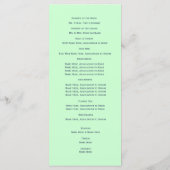 Präzision mit Blue Text Design Hochzeitsprogramm Programm (Rückseite)