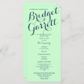 Präzision mit Blue Text Design Hochzeitsprogramm Programm (Vorne/Hinten)