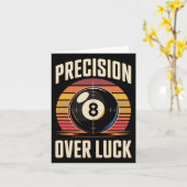 Präzision über Luch 8 Billard Retro Karte (Gelbe Blume)