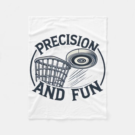 Präzision und Spaß - Disc Golf Meisterschaft Fleecedecke (Vorderseite)