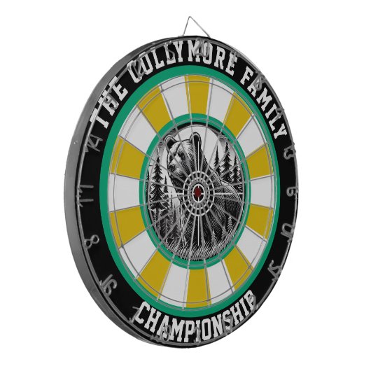 Präzisionsgrizzle Forest Target Art Dartscheibe (Vorderseite Links)