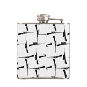 Präzisionskleidung: Jagdmotiv Schwarz/Weiß P Flachmann (Rückseite)