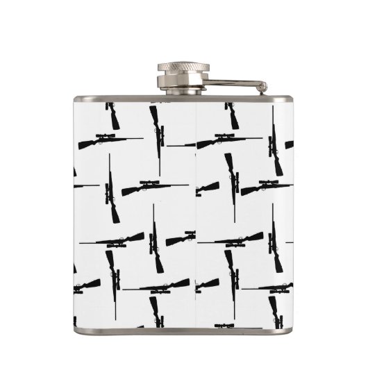 Präzisionskleidung: Jagdmotiv Schwarz/Weiß P Flachmann (Rückseite)