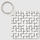 Präzisionskleidung: Jagdmotiv Schwarz/Weiß P Schlüsselanhänger (Vorderseite)