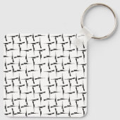 Präzisionskleidung: Jagdmotiv Schwarz/Weiß P Schlüsselanhänger (Rückseite)