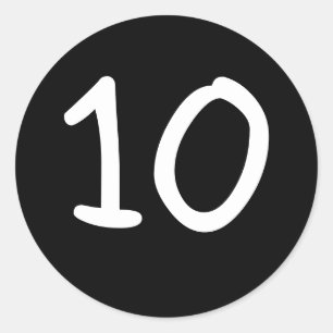 Präzisionsnummer der Schwarzen Runde Runder Aufkleber