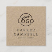 Präzisionsopapier Kraft Quadratische Visitenkarte (Vorderseite)