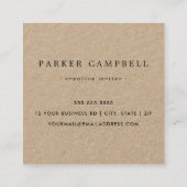 Präzisionsopapier Kraft Quadratische Visitenkarte (Rückseite)