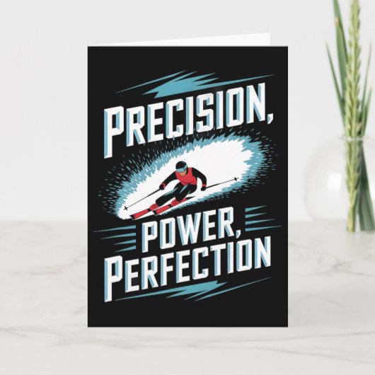 Präzisionsstärke Perfektion Alpinski Karte (Vorderseite)