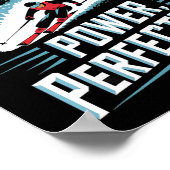 Präzisionsstärke Perfektion Alpinski Poster (Ecke)