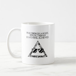 Präzisionswinkel Perfektion beim Mathematiklernen Kaffeetasse
