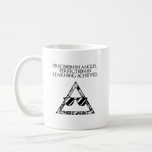 Präzisionswinkel Perfektion beim Mathematiklernen Kaffeetasse (Links)