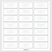 Pre-addressed Wedding Guest Mailing Label Stickers (Blatt)