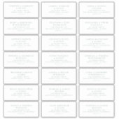 Pre-addressed Wedding Guest Mailing Label Stickers (Vorderseite)