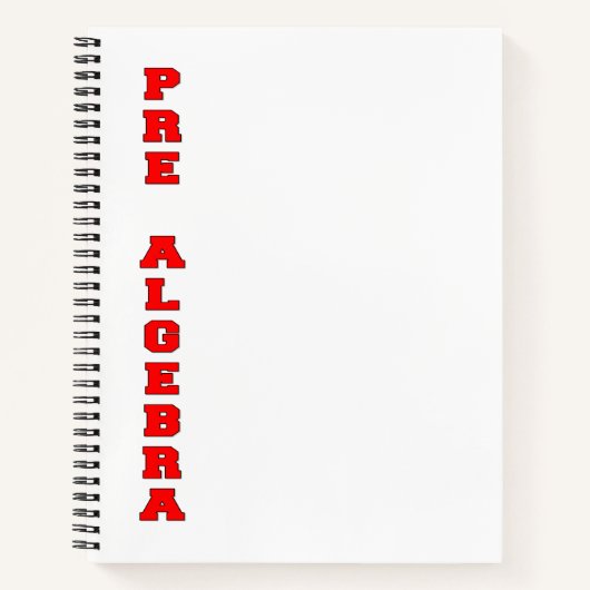 Pre Algebra Notizblock (Vorderseite)