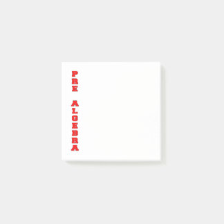 Pre Algebra Post-it Klebezettel