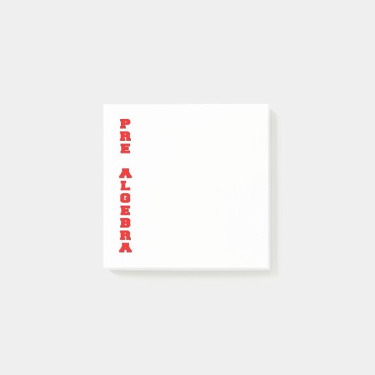 Pre Algebra Post-it Klebezettel (Vorderseite)