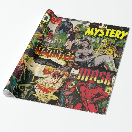 Pre-Code HORROR Comic Buchumschlag Papier Geschenkpapier (Ungerollt)