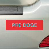 PRE DOGE (rot/cyan) Aufkleber Autoaufkleber (Auf Auto)